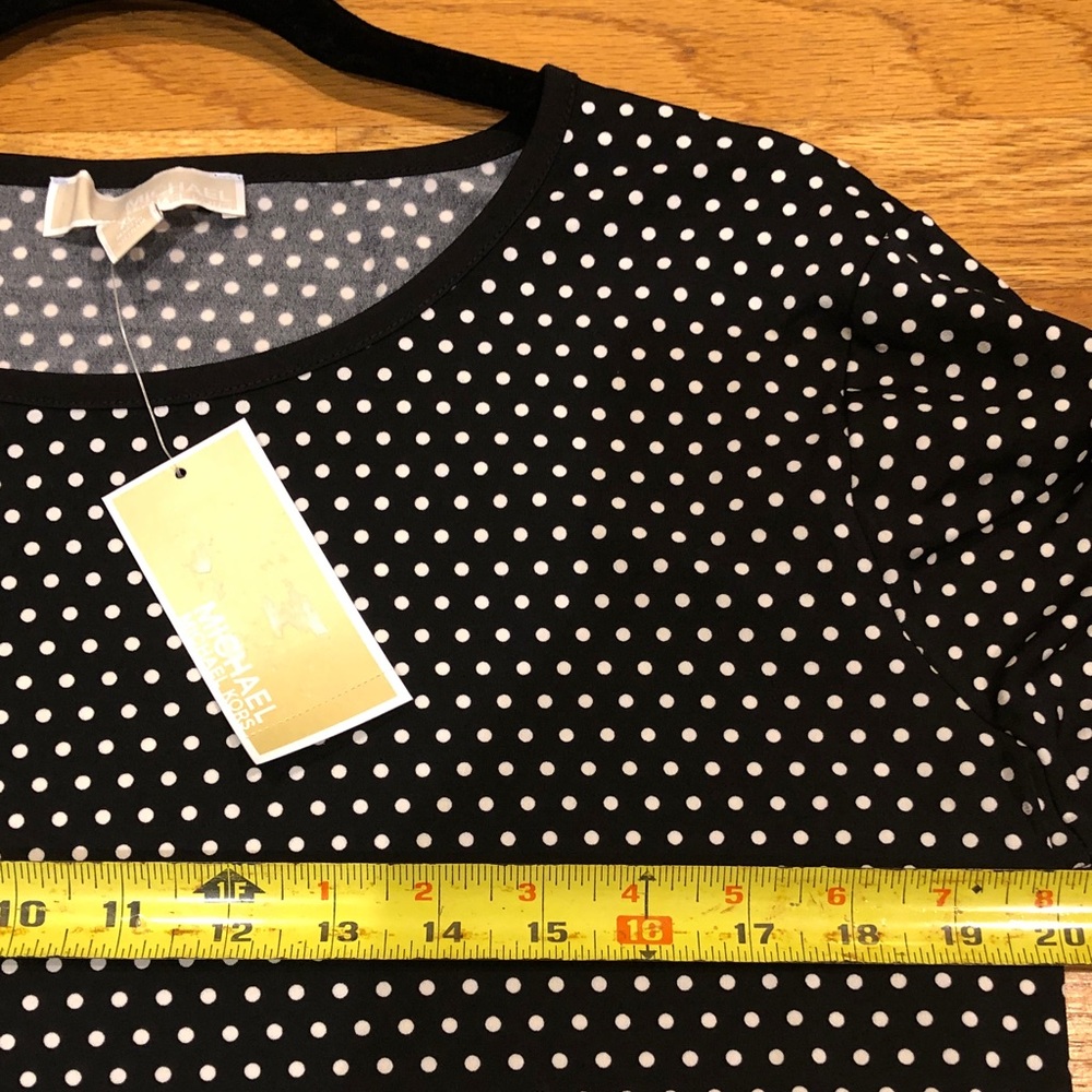 New with tag. Michael Michael Kors Black Dress with White Polka Dots - Picture 9 of 9